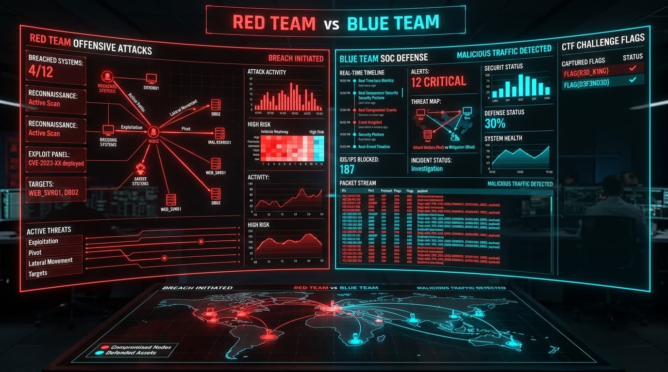 Live Cyber Range Attack & Defense Simulation
